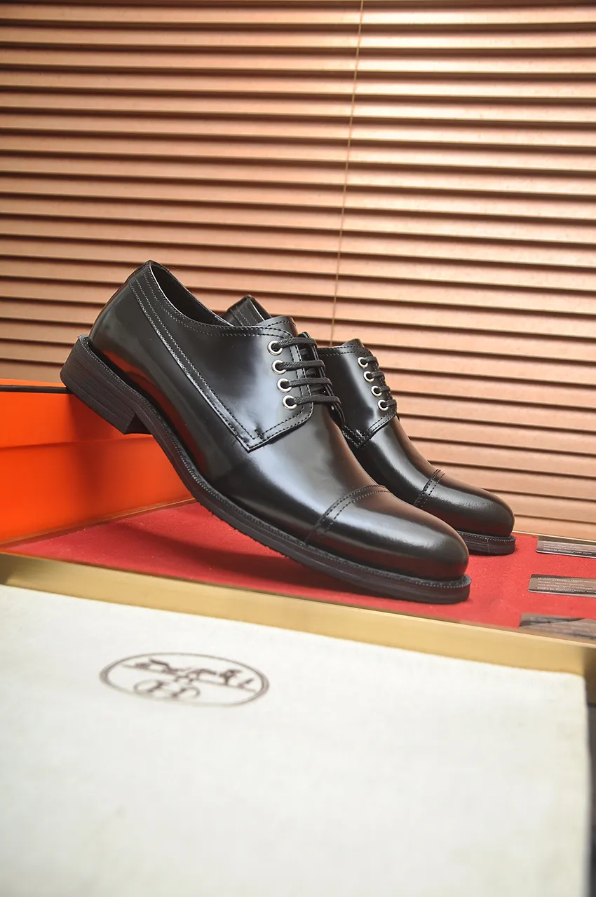 Men's shoes💰540💶[HERMES] (cowhide lining)🍀Italian top luxury🍀He does not pursue novel styles and gorgeous colors, but attracts the favor of successful men with his flawless, elegant and classic style. Formal leather shoes This very comfortable, simple and stable style allows you to easily match any style! The pattern is absolutely 1:1 refined from the original case, and we strive for excellence in materials, imported cowhide + cowhide lining💪💪💪extraordinary texture👍! .Code number: 39-45 (45 customized)